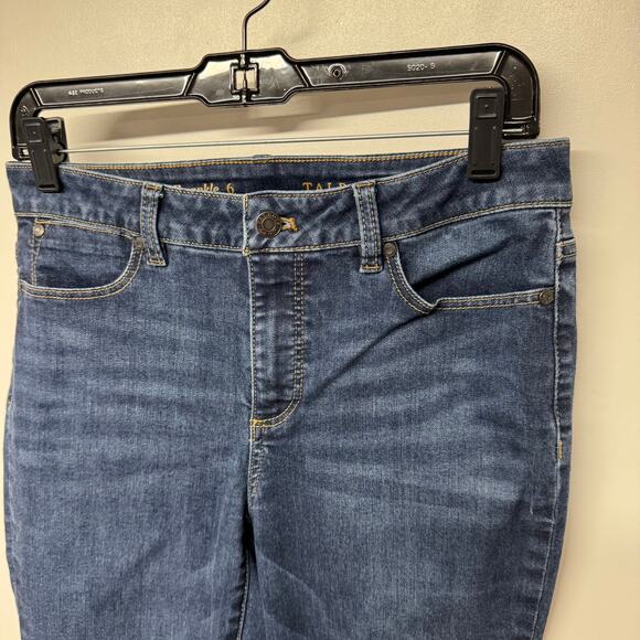 Talbots Womens Heritage Ankle Crop Blue Jeans Mid Rise Medium Wash Size 6 - Picture 3 of 10